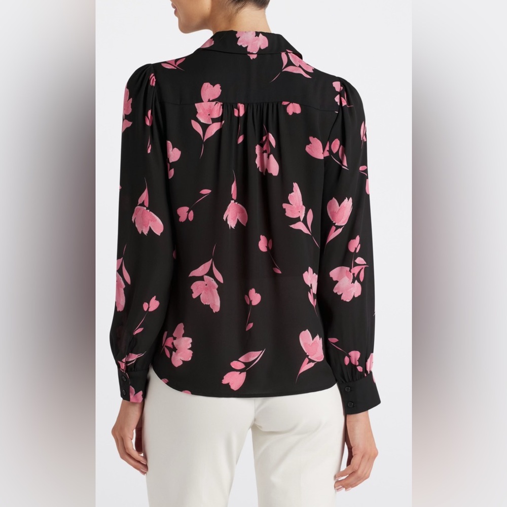 Daniel Rain Floral Blouse Sz L (Stitch Fix) - Picture 3 of 13